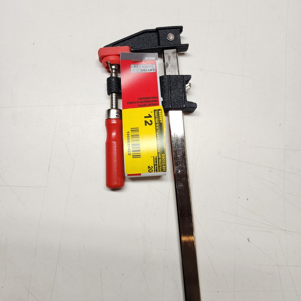 Clutch Style 24 in. Capacity Bar Clamp with Wood Handle and 2-1/2 in. Throat Depth (GSCC2.524) Clutch Style 24 in. Capacity Bar Clamp with Wood Handle and 2-1/2 in. Throat Depth (GSCC2.524)